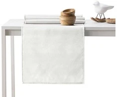 Staltiesė komplektas 115×300 ir 35×300 kreminės spalvos AH VESTA