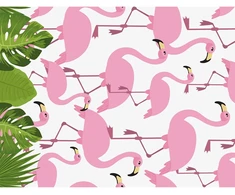 Staltiesė su flamingais – Vakarėlio dekoracija