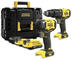 Grąžtas Stanley ST Rinkinys V20 SFMCK461D2S (SFMCD715 + SFMCF810B) 2x2,0Ah TSTAK