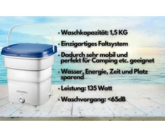 Steinborg sulankstoma nešiojama skalbimo mašina 1,5kg 135 W, modelis 4004