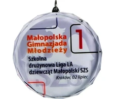 Stiklinis medalis su LuxorJet spalvota spauda ir dėklu