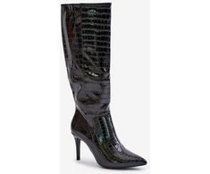 Stiletto batai su kulnais juodos spalvos Reanwenna