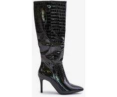 Stiletto batai su kulnais juodos spalvos Reanwenna