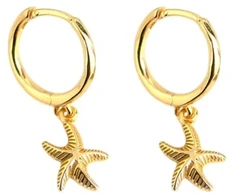Stilingi auskarai Coral Gold