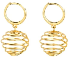 Stilingi auskarai Globe Gold
