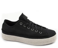 Stilingi ir patogūs moteriški Converse Chuck Taylor sportiniai bateliai-espadrilės, juodi