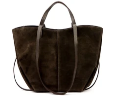 Stylowa Duża zamszowa damska shopperbag elegancka torebka na ramię Luka