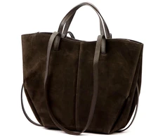 Stylowa Duża zamszowa damska shopperbag elegancka torebka na ramię Luka