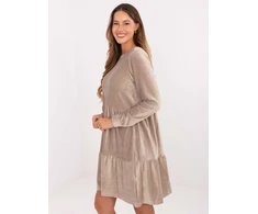 Sukienka-D10040Z30289-ciemny bezowy