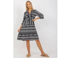 Suknelė-D73771M30214A1EN-juoda ir balta