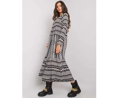 Suknelė-D73771M30225A3EN-juoda ir balta