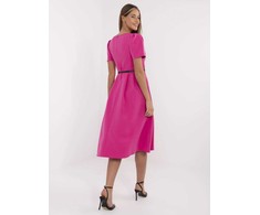 Suknelė fuksijų spalvos ilgarankovė elegantiška