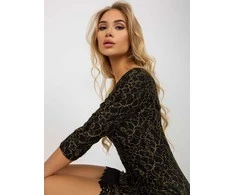 Suknelė juoda ir auksinė