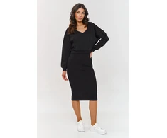 Suknelė Komplektas moterims Makadamia, elegantiškas, ilgarankovis
