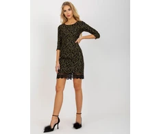 Suknelė-LK-SK-506068.86P-juoda ir auksinė