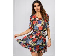 Suknelė-LK-SK-507626.70-juoda-raudona