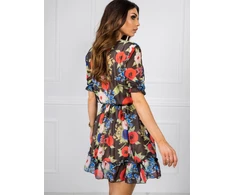 Suknelė-LK-SK-507626.70-juoda-raudona