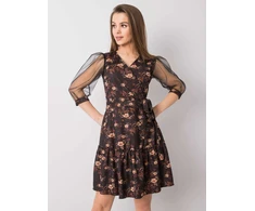 Suknelė-LK-SK-508378.31P-juoda-smėlio spalvos