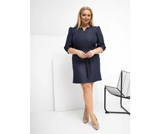 Suknelė moterims plus size tamsiai mėlyna
