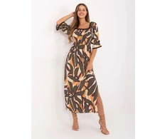 Suknelė Sukienka-LK-SK-510095.89-smėlio spalva