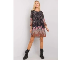 Suknelė-TW-SK-BI-2667-1.72P-juoda-smėlio spalvos