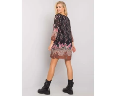 Suknelė-TW-SK-BI-2667-1.72P-juoda-smėlio spalvos