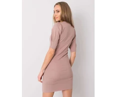 Suknelė-TW-SK-G-091-1,44-tamsiai smėlio spalvos