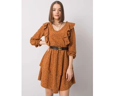 Suknelė-WN-SK-R824.68-šviesiai ruda