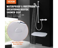 VEVOR Sulenkiama dušo sėdynė 34.5cm x 32.5cm sieninė