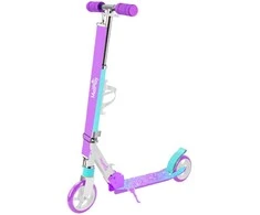 Malplay Sulankstomas paspirtukas ABEC-7 su dirželiu ir gertuvės laikikliu, Baltas/violetinis/mėlynas