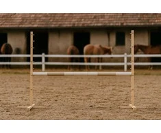 Šuolių kartelė hobby horse žaidimui smėlio spalvos 160 cm