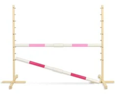 Šuolių kliūtis hobby horse 160 cm rožinė su dviem kartelėmis