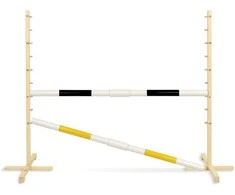 Šuolių kliūtis hobby horse juoda ir geltona 120 cm
