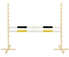 Šuolių kliūtis hobby horse juoda ir geltona 120 cm