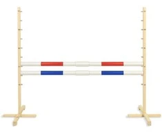 Šuolių kliūtis hobby horse raudona ir mėlyna 120 cm
