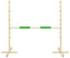 Šuolių kliūtis hobby horse su žalia skersine 120 cm