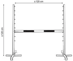 Šuolių kliūtis hobi arkliukui 120 cm mėtų ir šviesiai rožinė