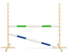 Šuolių kliūtis hobi arkliukui žalia ir mėlyna 120 cm