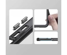 Hurtel Apple iPhone 15 Plus Outer Space reinforced flexible frame – dėklas telefonui raudonos spalvos