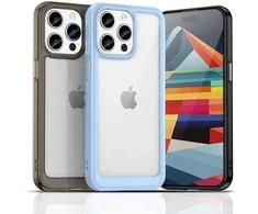 Hurtel Apple iPhone 15 Pro Max Outer Space Reinforced Flexible Frame – dėklas telefonui mėlynos spalvos