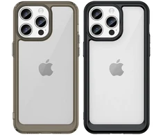 Hurtel Reinforced lankstus rėmas iPhone 15 Pro Outer Space – raudonos spalvos telefono dėklas
