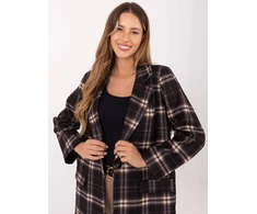 Švarkas moterims -IT-MA-21739.16P-juoda-smėlio spalva