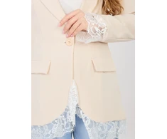 Švarkas moterims -IT-MA-60155.12-jasny smėlio spalva
