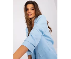 Švarkas moterims -LK-MA-509034.85-šviesiai mėlyna