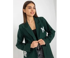 Švarkas moterims -LK-MA-509286-2,45P-tamsiai žalia
