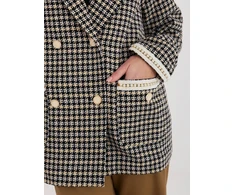 Švarkas moterims -LK-MA-510149.93-juoda-geltona