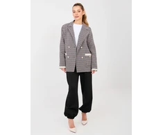 Švarkas moterims -LK-MA-510149.93-juoda-rožinė