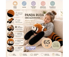 Svertinis pliušinis žaislas panda Woopie, 65 cm, 2,5kg, rudas