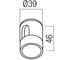 Šviečiančio kabelio XLOOP 18MM laikiklis