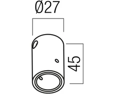 Šviečiančio kabelio XLOOP 18MM užbaigimas - laikiklis, baltas